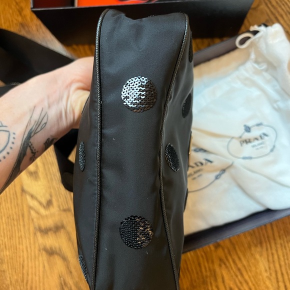 Prada Re Edition Nylon Polka Dot Crossbody Bag - Picture 8 of 10